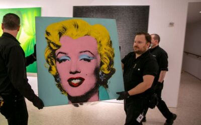 Andy Warhol’s Shot Sage Blue Marilyn sells for record-breaking USD195