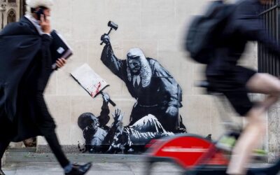 Banksy mural at Royal Courts of Justice removed in London